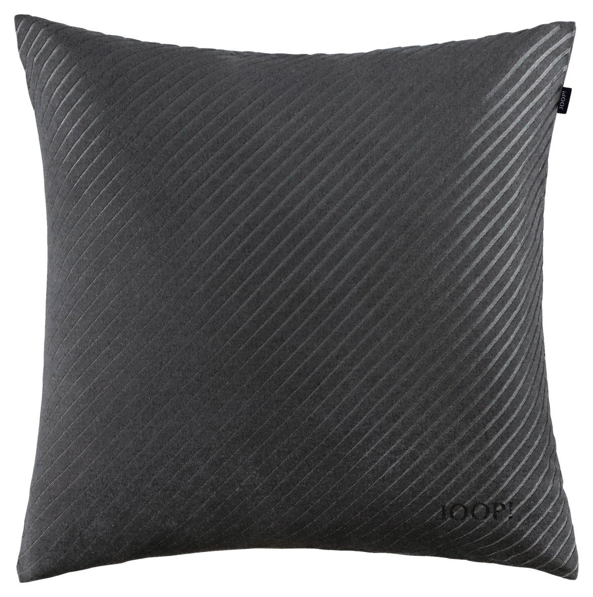 KISSENHÜLLE J! MODISH 50/50 cm  - Dunkelgrau/Anthrazit, Design, Textil (50/50cm) - Joop!