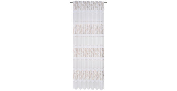 FERTIGVORHANG transparent  - Beige, KONVENTIONELL, Textil (140/245cm) - Esposa