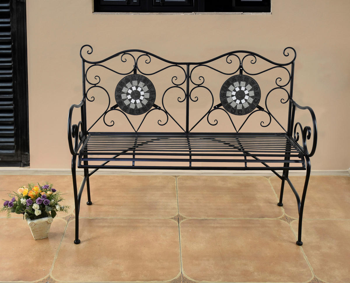 GARTENBANK 53/90,5/116 cm  Stahl  - MODERN, Metall (53/90,5/116cm) - Gardenson