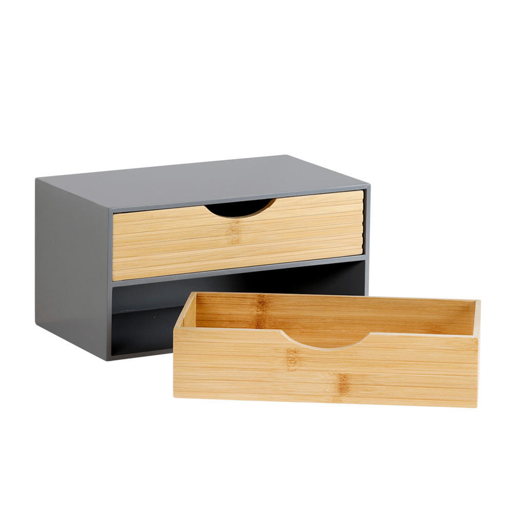 TISCHORGANIZER  - Naturfarben/Grau, Basics, Naturmaterialien/Holzwerkstoff (27/16/14cm) - Kesper