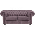 CHESTERFIELD-SOFA Webstoff Mauve  - Wengefarben/Mauve, LIFESTYLE, Holz/Textil (180/76,5/96cm) - Landscape