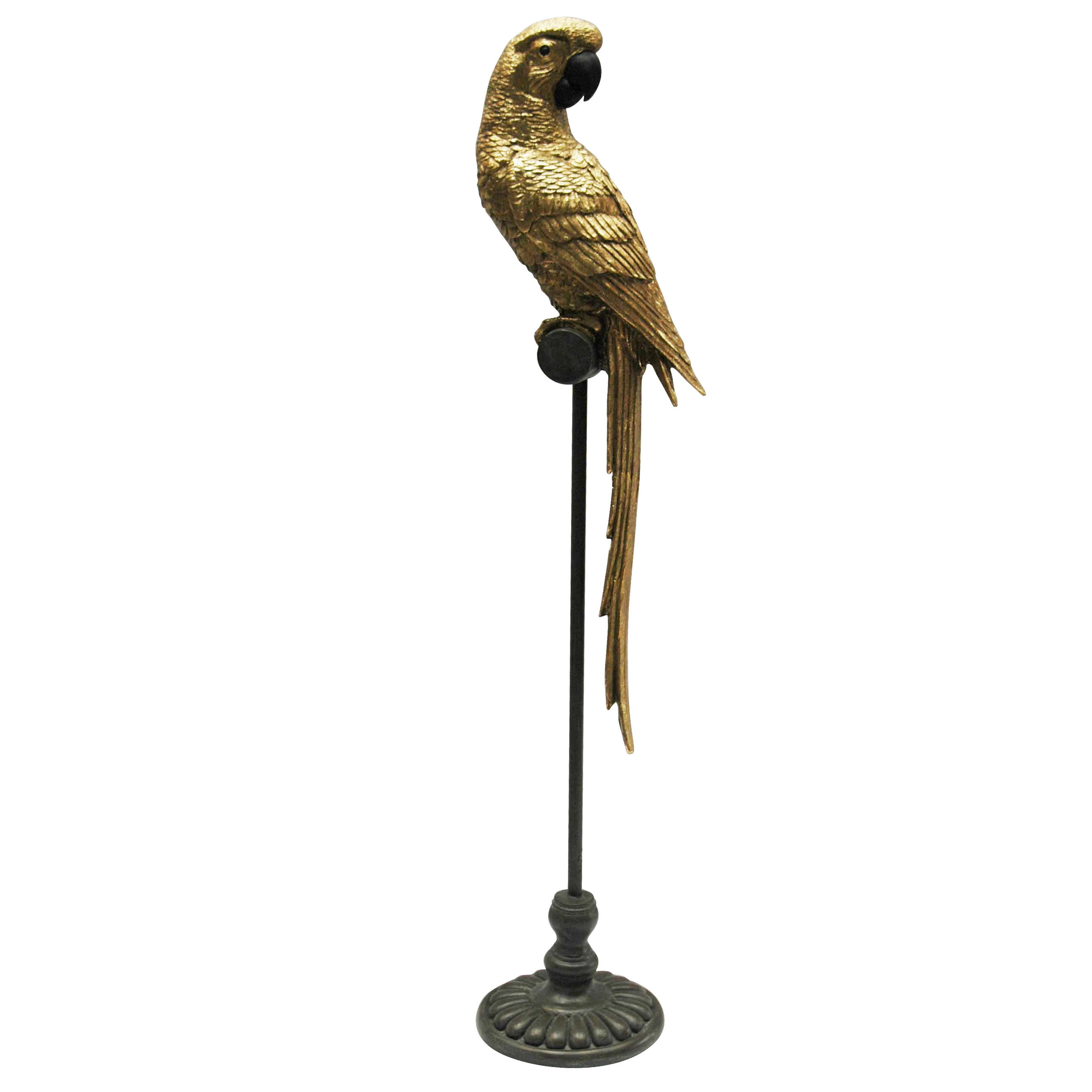 Ambia Home Dekovogel Schwarz, Gold 15x65x13 cm