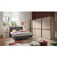 BOXSPRINGBETT 180/200 cm  in Schwarz  - Chromfarben/Schwarz, Basics, Leder/Holz (180/200cm) - Novel