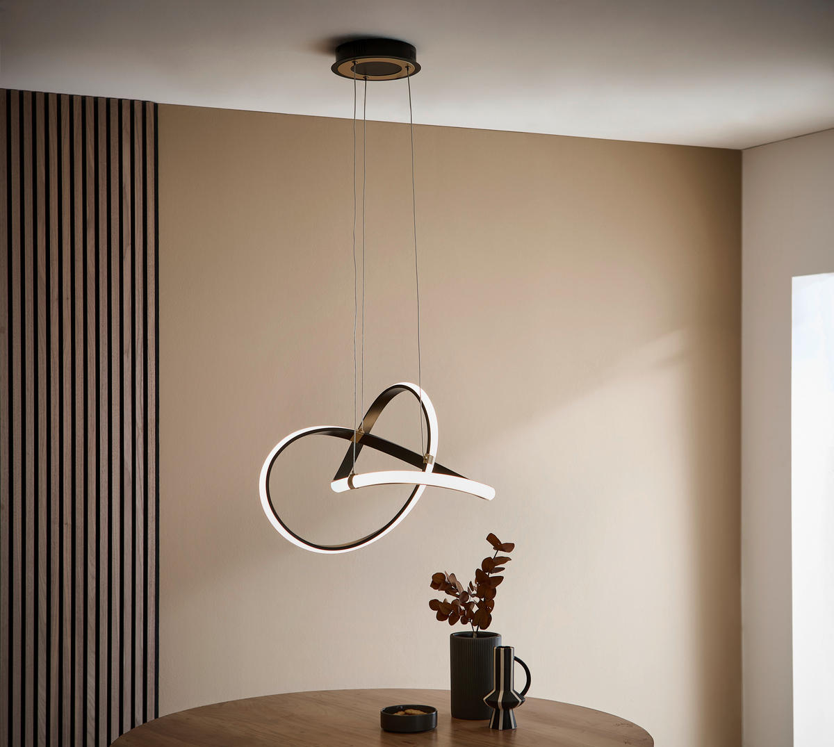 LED-HÄNGELEUCHTE 55/150 cm   - Goldfarben/Schwarz, Design, Metall (55/150cm) - Eglo