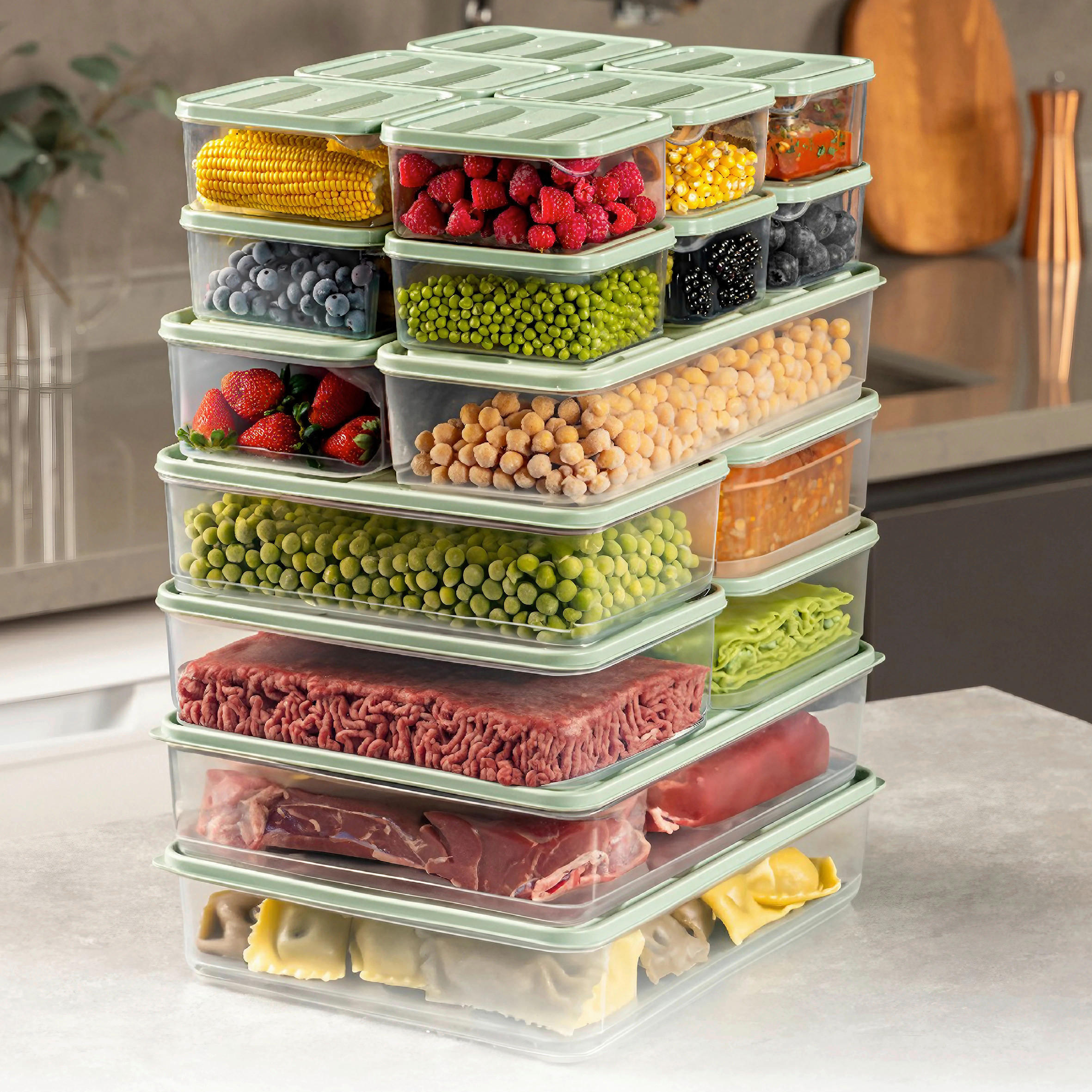 Vorratsdosenset Mintgrün 20-teilig