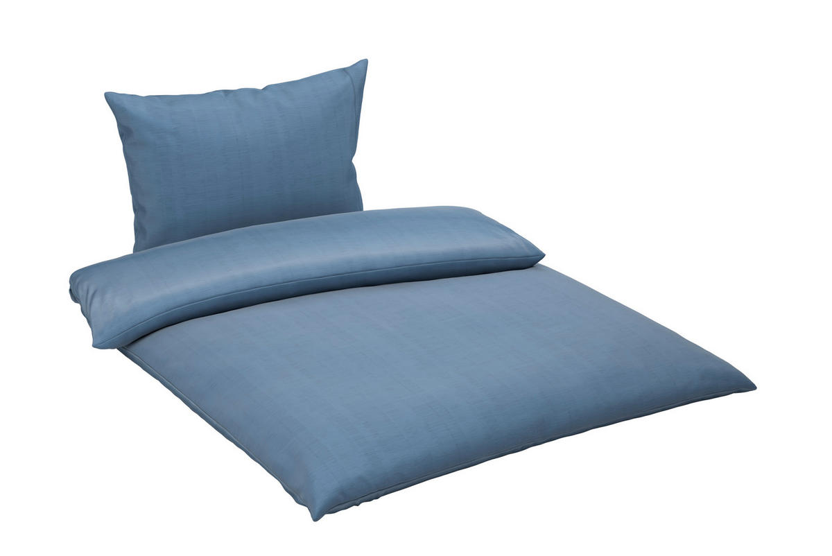 BETTWÄSCHE Mavie Satin 140/200 cm  - Blau, KONVENTIONELL, Textil (140/200cm) - Esposa