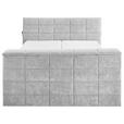 BOXSPRINGBETT 180/200 cm  in Silberfarben  - Silberfarben, KONVENTIONELL, Textil (180/200cm) - Carryhome