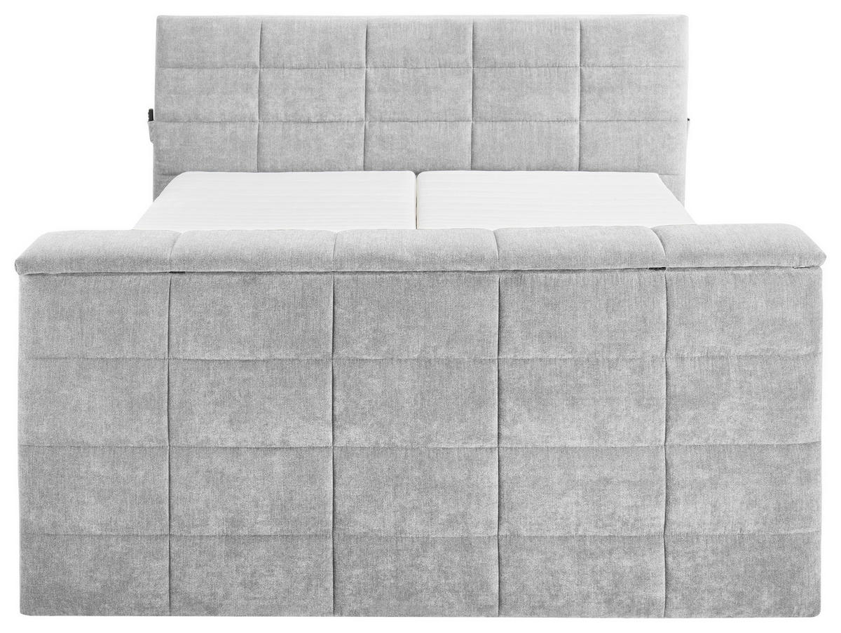 BOXSPRING-ÁGY 180/200 cm  ezüst  - ezüst, Konventionell, textil (180/200cm) - Carryhome