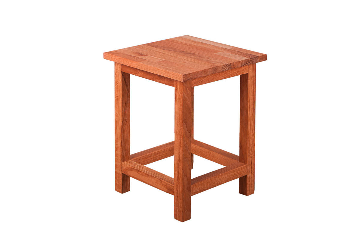 Universalhocker Echtholz  - Eichefarben, Basics, Holz (30/40/30cm) - Gardenson