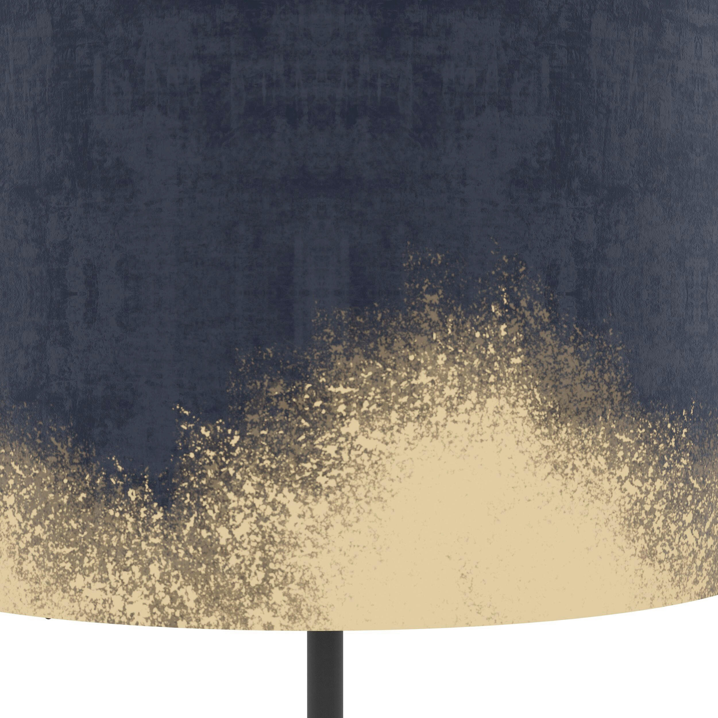 LAMPADAR - auriu/albastru închis, Basics, metal/textil (38/151cm)