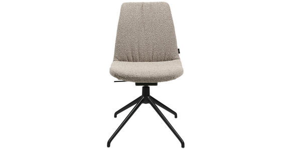 STUHL in Aluminium Flachgewebe Metall, Textil - Schwarz/Naturfarben, Design, Textil/Metall (46/85-88/55cm) - Johann Jakob