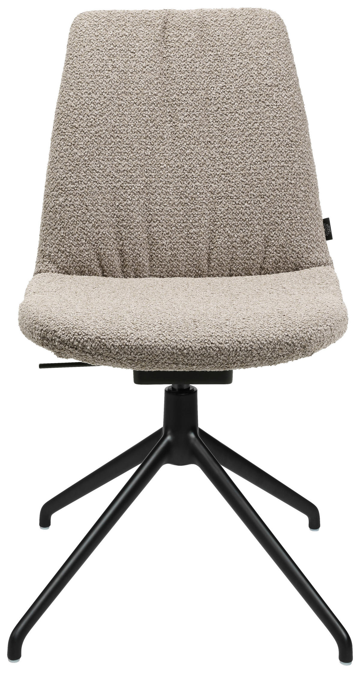 STUHL  in Aluminium Flachgewebe  - Schwarz/Naturfarben, Design, Textil/Metall (46/85-88/55cm) - Johann Jakob