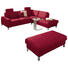 WOHNLANDSCHAFT Rot Echtleder - Chromfarben/Rot, Design, Leder/Metall (254/242cm) - Musterring WOHNLANDSCHAFT Rot Echtleder - Chromfarben/Rot, Design, Leder/Metall (254/242cm) - Musterring