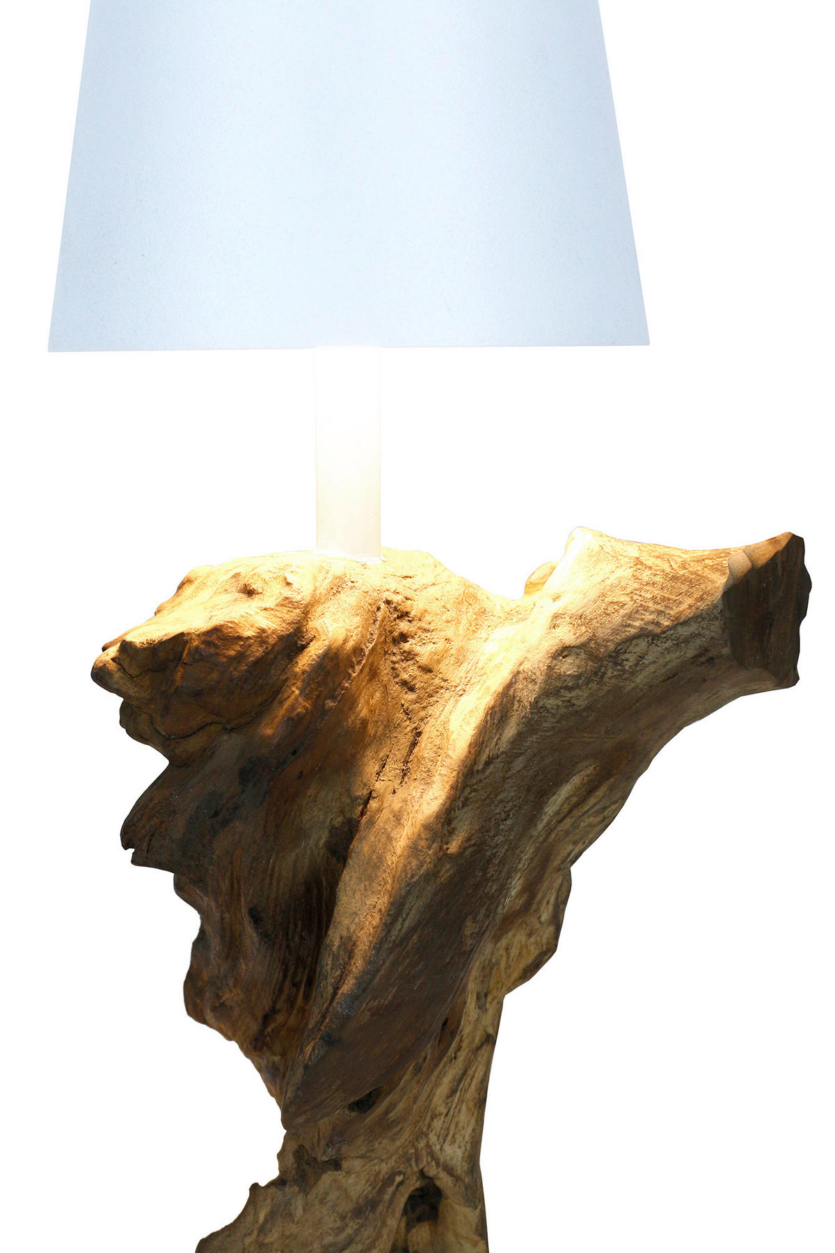 LED-TISCHLEUCHTE 13/29/13 cm   - Weiß/Naturfarben, Design, Holz/Metall (13/29/13cm) - P & B