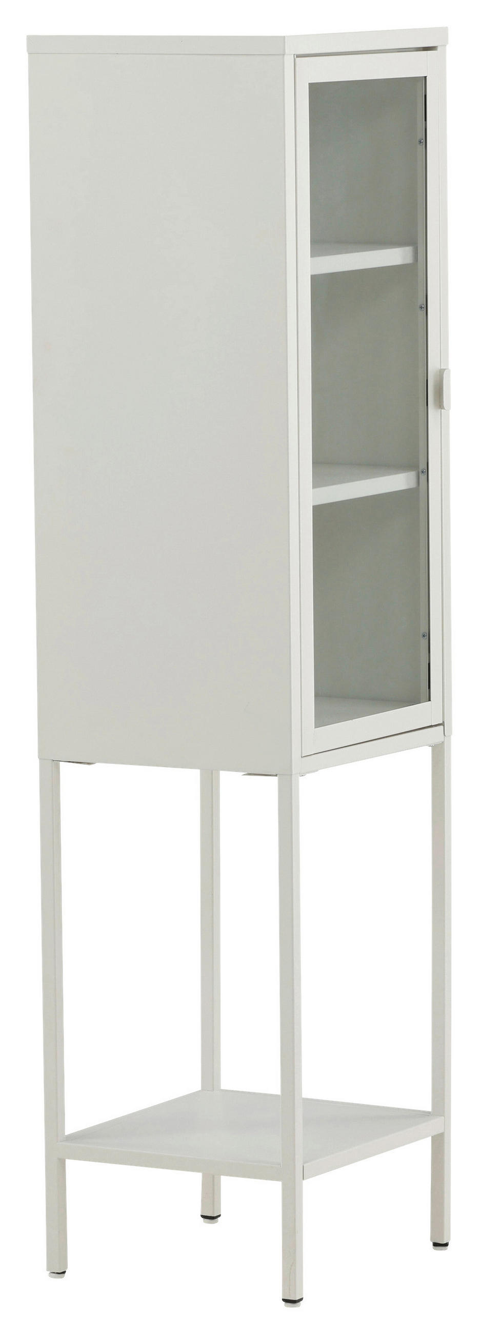 VITRINE in Weiß  - Weiß, Design, Metall (40,5/150/35cm) - Livetastic