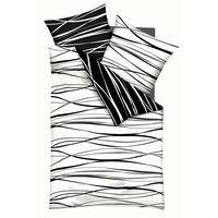 POSTELJINA MOTION 140/200 cm crna, bela  - bela/crna, Konvencionalno, tekstil (140/200cm) - Kaeppel