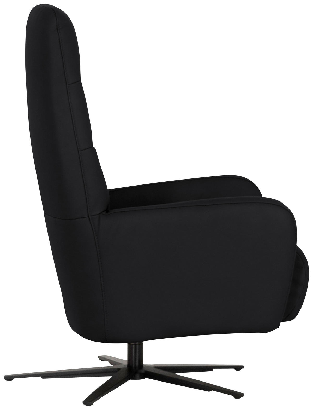 RELAXSESSEL Leder Schwarz  - Schwarz, Modern, Leder/Metall (66/110/83cm) - Joop!