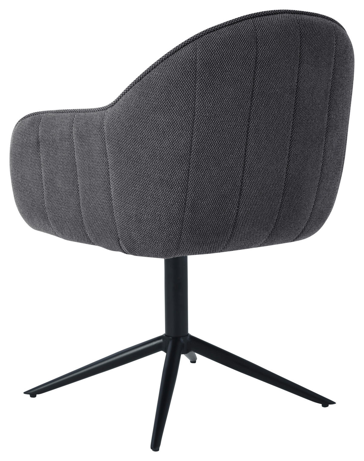 ARMLEHNSTUHL  in Eisen Leinenoptik  - Schwarz, KONVENTIONELL, Holz/Textil (60/81/62cm) - MID.YOU