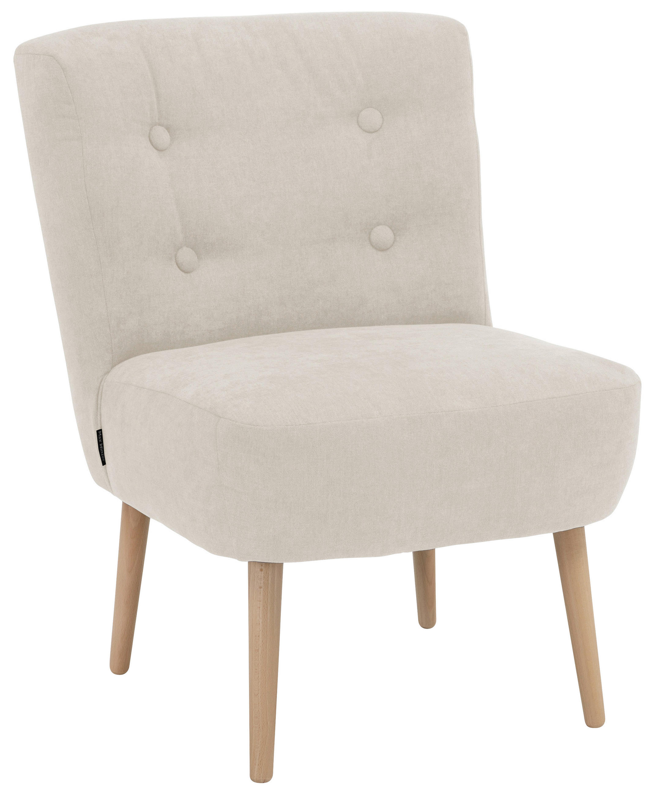 SESSEL in Flachgewebe Beige  - Beige/Buchefarben, Design, Holz/Textil (58/78/68cm) - Max Winzer