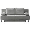 SCHLAFSOFA in Cord Hellgrau  - Hellgrau/Schwarz, Modern, Textil/Metall (193/85/88cm) - Novel