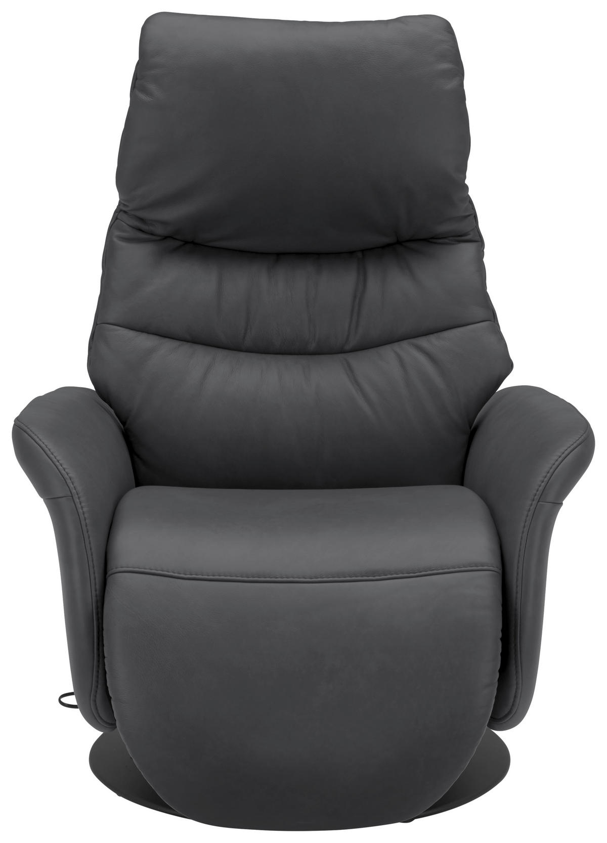 RELAXSESSEL in Leder Dunkelgrau  - Dunkelgrau/Anthrazit, Design, Leder/Metall (78/111/85cm) - Himolla Komfortklass