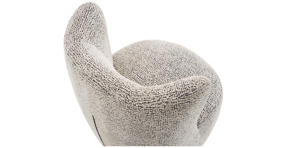 SESSEL in Leinenoptik Grau, Schwarz  - Schwarz/Grau, Design, Textil/Metall (75/79/76cm) - Xora