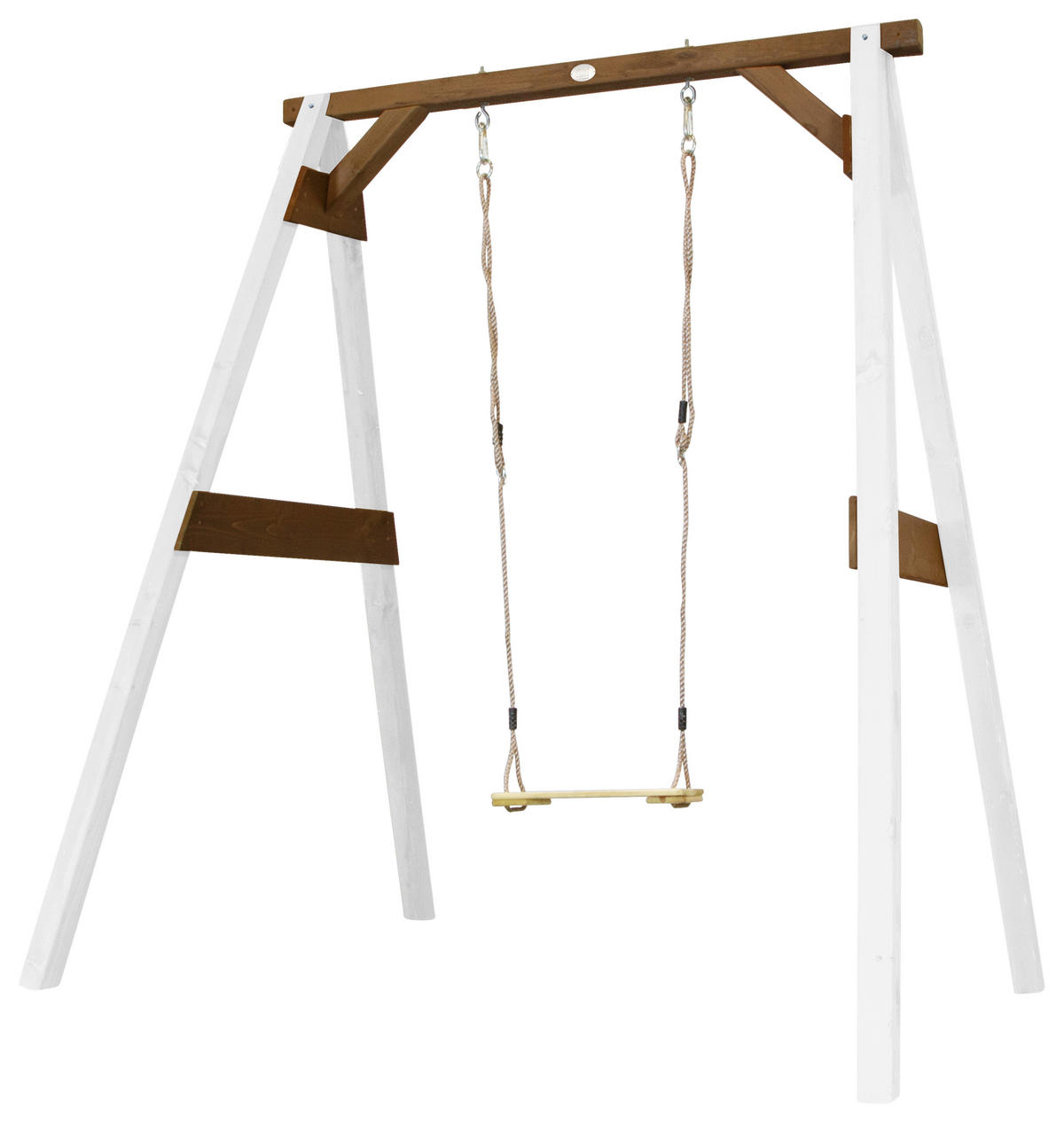 SCHAUKEL  - Weiss/Braun, Konventionell, Holz (181/207/160cm)