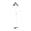 LED-STEHLEUCHTE 50/185 cm    - Nickelfarben, Design, Metall (50/185cm) - Hell