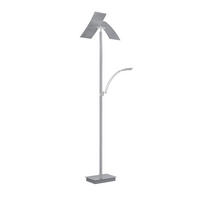 LED-STEHLEUCHTE 50/185 cm    - Nickelfarben, Design, Metall (50/185cm)