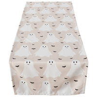 TISCHLÄUFER Textil Weiß, Beige  - Beige/Weiß, Trend, Textil (140/40/1cm)