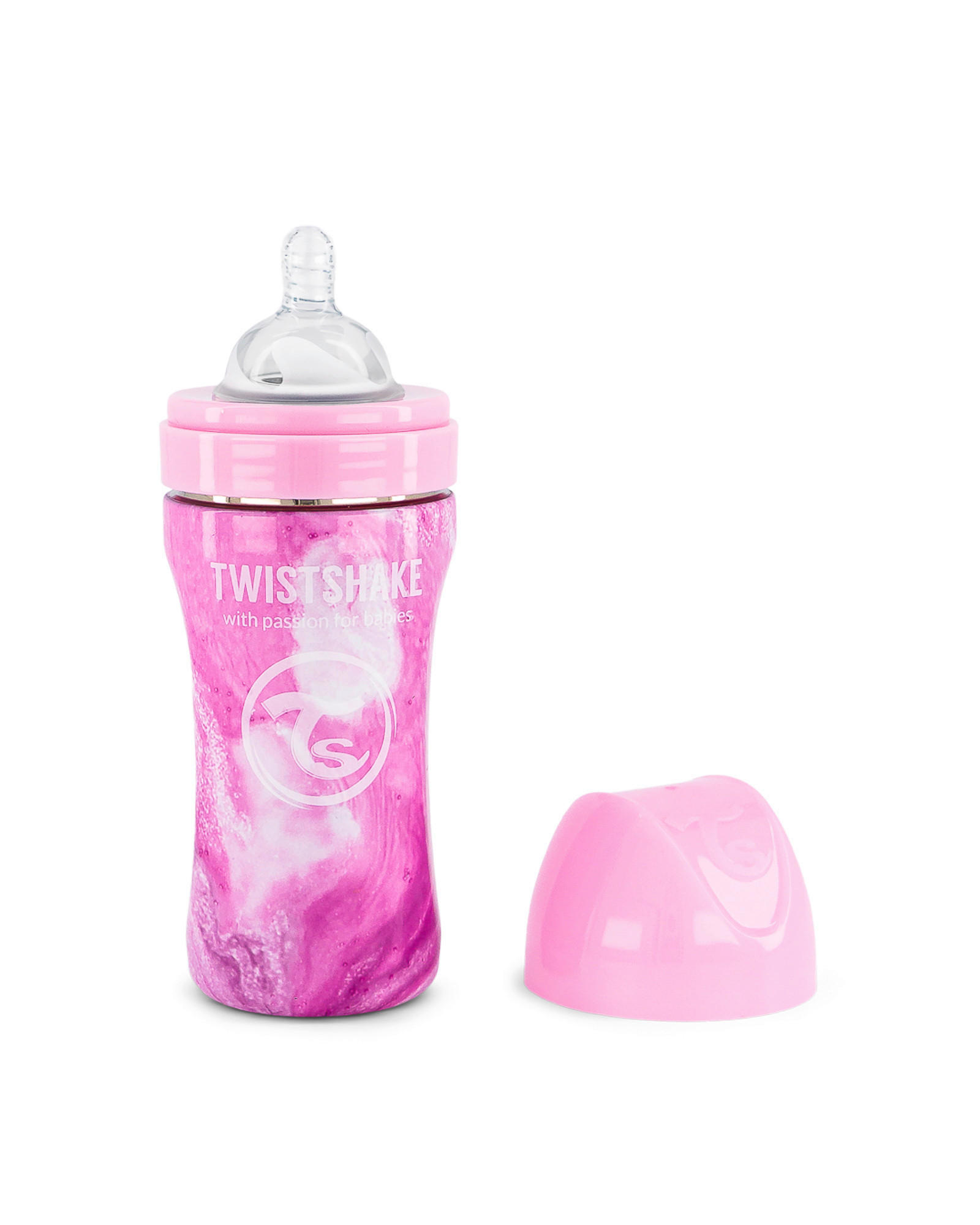 BABYFLASCHE 330 ml  - Pink, Trend, Kunststoff/Metall (7.6/7.6/19.2cm) - Twistshake