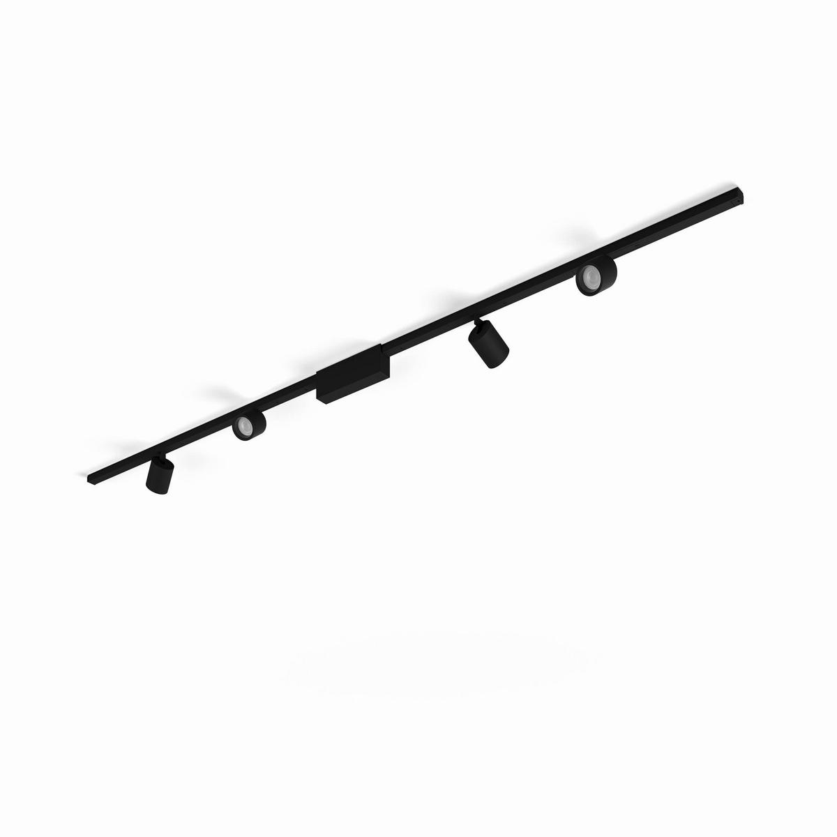 SCHIENENSYSTEM Perifo 221,5/12,8/2,6 cm   - Schwarz, Basics, Metall (221,5/12,8/2,6cm) - Philips HUE