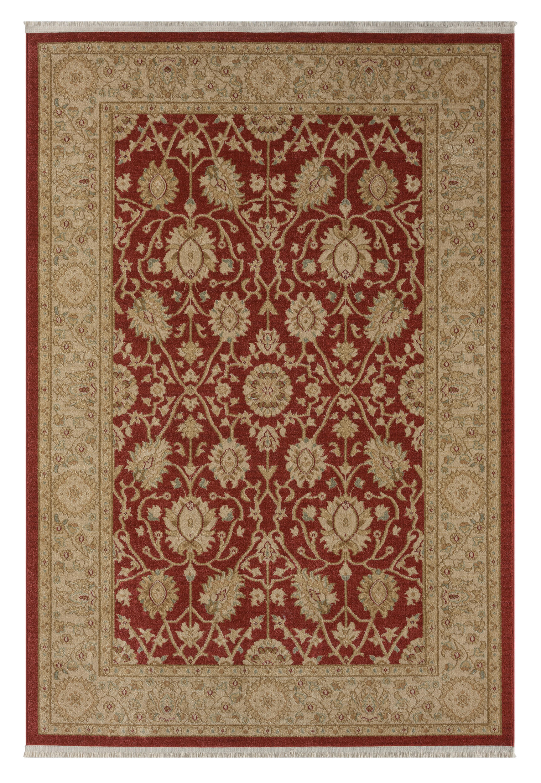 FLACHWEBETEPPICH 160/230 cm Maryam 1  - Beige/Weinrot, Basics, Textil (160/230cm)
