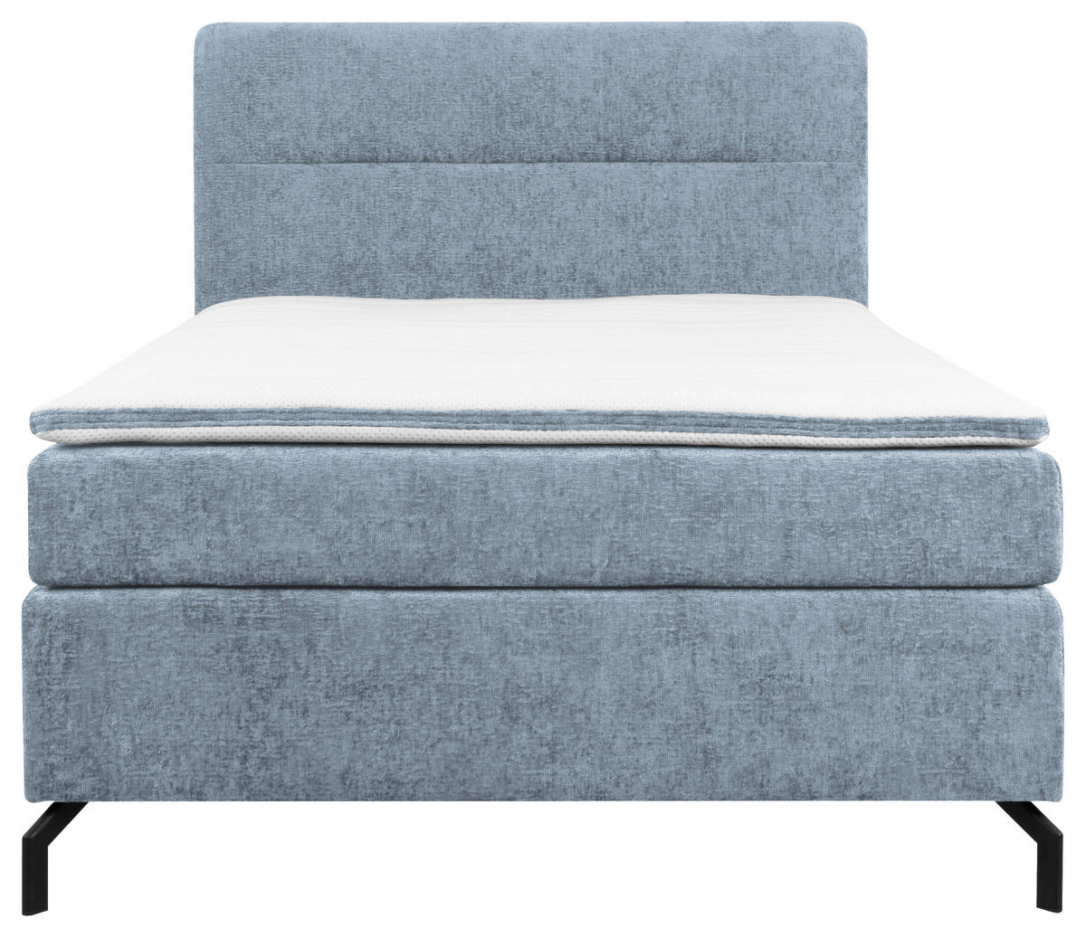 BOXSPRINGBETT 140/200 cm  in Hellblau  - Schwarz/Hellblau, Design, Textil/Metall (140/200cm) - Esposa
