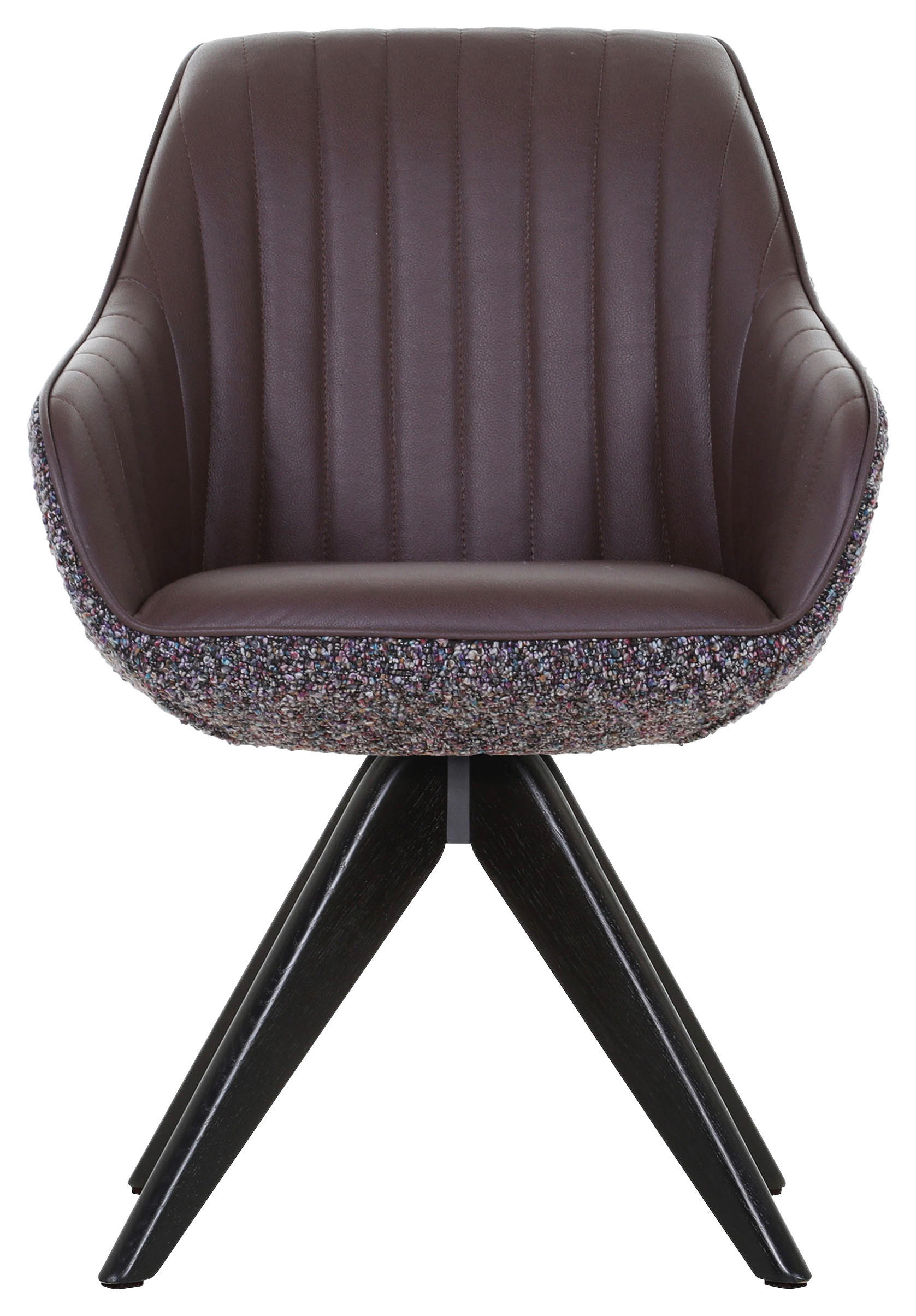 KAROSSZÉK lila, tölgyfa színű  - lila/tölgyfa színű, Konventionell, textil/fa (60/83/65cm) - Ambia Home