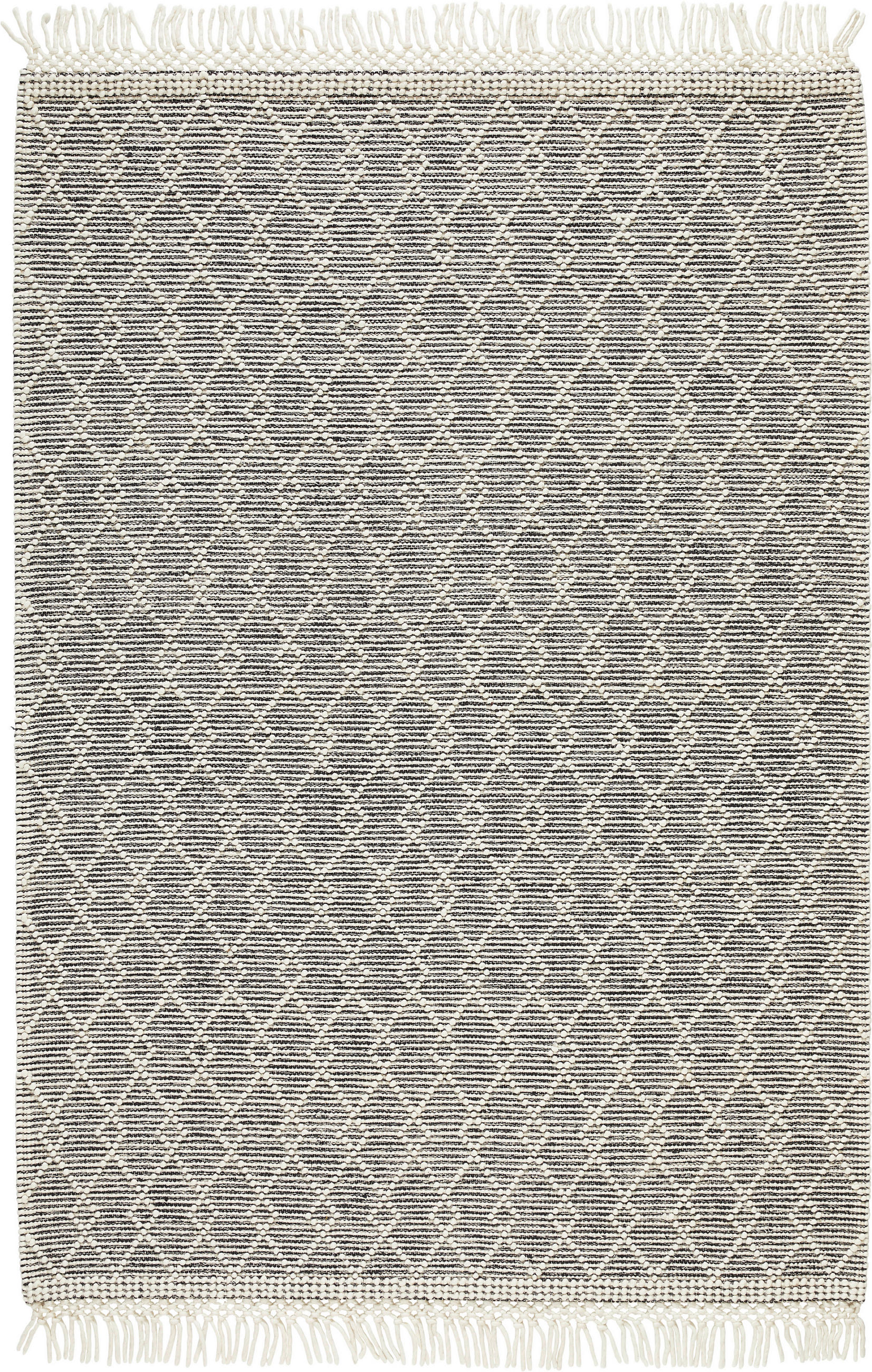 HANDWEBTEPPICH 160/230 cm Sylt Weiß, Beige  - Beige/Weiß, Natur, Textil (160/230cm) - Linea Natura