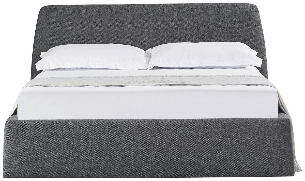 POLSTERBETT Lattenrost, Bettkasten Grau 180/200 cm  - Schwarz/Naturfarben, MODERN, Holz/Kunststoff (180/200cm) - Livetastic