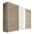 SCHWEBETÜRENSCHRANK 3 -türig Sonoma Eiche, Weiß - Alufarben/Weiß, KONVENTIONELL, Holzwerkstoff/Metall (300/216/68cm) - Hom`in