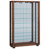 VITRINE in Nussbaumfarben  - Nussbaumfarben/Schwarz, Modern, Glas/Holzwerkstoff (59/91,3/18cm) - MID.YOU