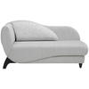 RÉCAMIERE in Webstoff Hellgrau  - Hellgrau/Schwarz, Modern, Holz/Textil (84/87/171-190cm) - Joka