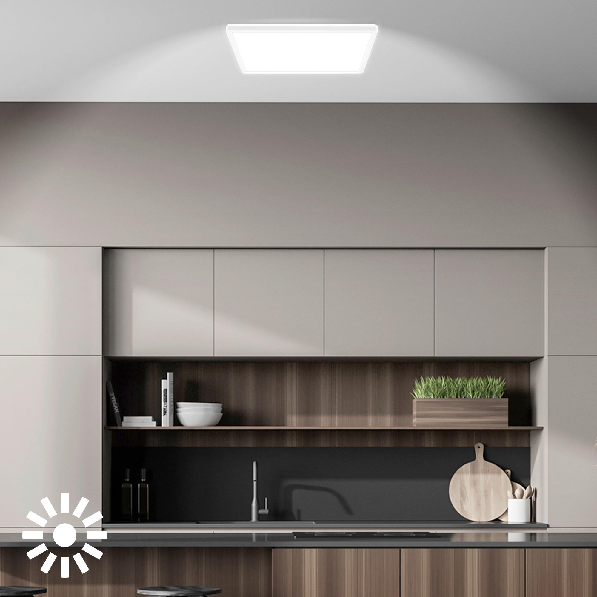 LED-PANEEL Tava A 29/29/3 cm   - Weiß, Basics, Kunststoff (29/29/3cm)