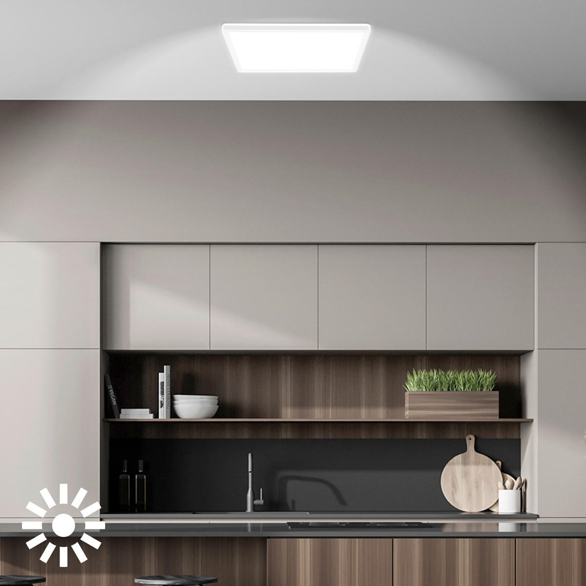 LED-PANEEL Tava A 29/29/3 cm   - Weiß, Basics, Kunststoff (29/29/3cm)