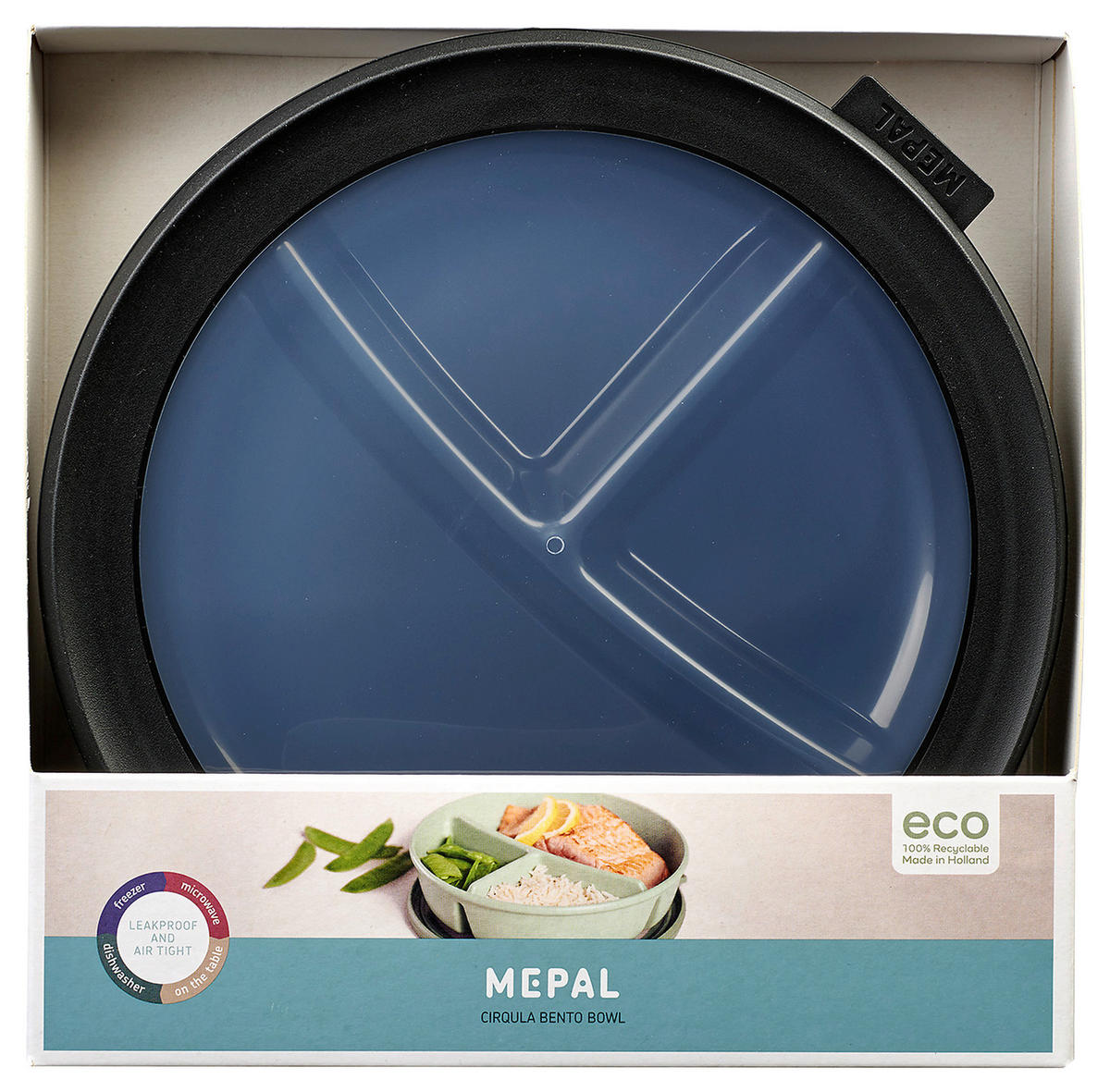 BENTOBOX - Transparent/Schwarz, KONVENTIONELL, Kunststoff (23/6cm) - Mepal