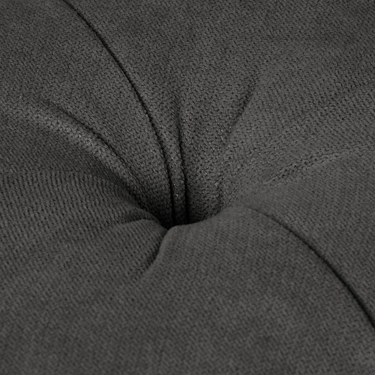 HOCKER Textil Dunkelgrau  - Dunkelgrau/Braun, Design, Holz/Textil (80/45/80cm) - Livetastic