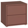 NACHTSCHRANK 50/48/42 cm  - Silberfarben/Terracotta, Trend, Holzwerkstoff/Kunststoff (50/48/42cm) - Carryhome