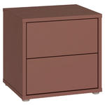 NACHTSCHRANK 50/48/42 cm  - Silberfarben/Terracotta, Trend, Holzwerkstoff/Kunststoff (50/48/42cm) - Carryhome