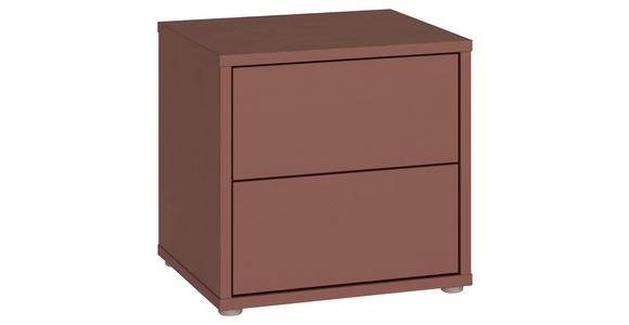NACHTSCHRANK 50/48/42 cm  - Silberfarben/Terracotta, Trend, Holzwerkstoff/Kunststoff (50/48/42cm) - Carryhome