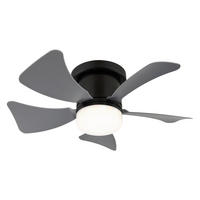 DECKENVENTILATOR - Schwarz/Weiß, Basics, Kunststoff/Metall (40,6/13cm) - Globo