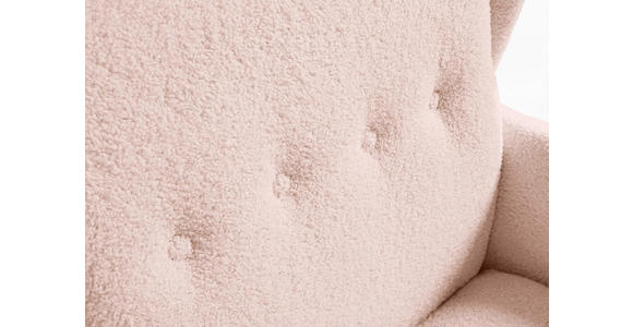 OHRENSESSEL Flachgewebe Rosa  - Dunkelbraun/Rosa, Design, Holz/Textil (72/104/85cm) - Carryhome