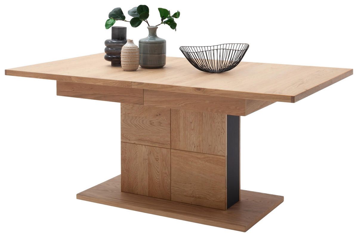 JEDÁLENSKÝ STÔL, antracitová, dub bianco, 180-280/100/78 cm - antracitová/dub bianco, Design, drevo/kompozitné drevo (180-280/100/78cm) - MID.YOU